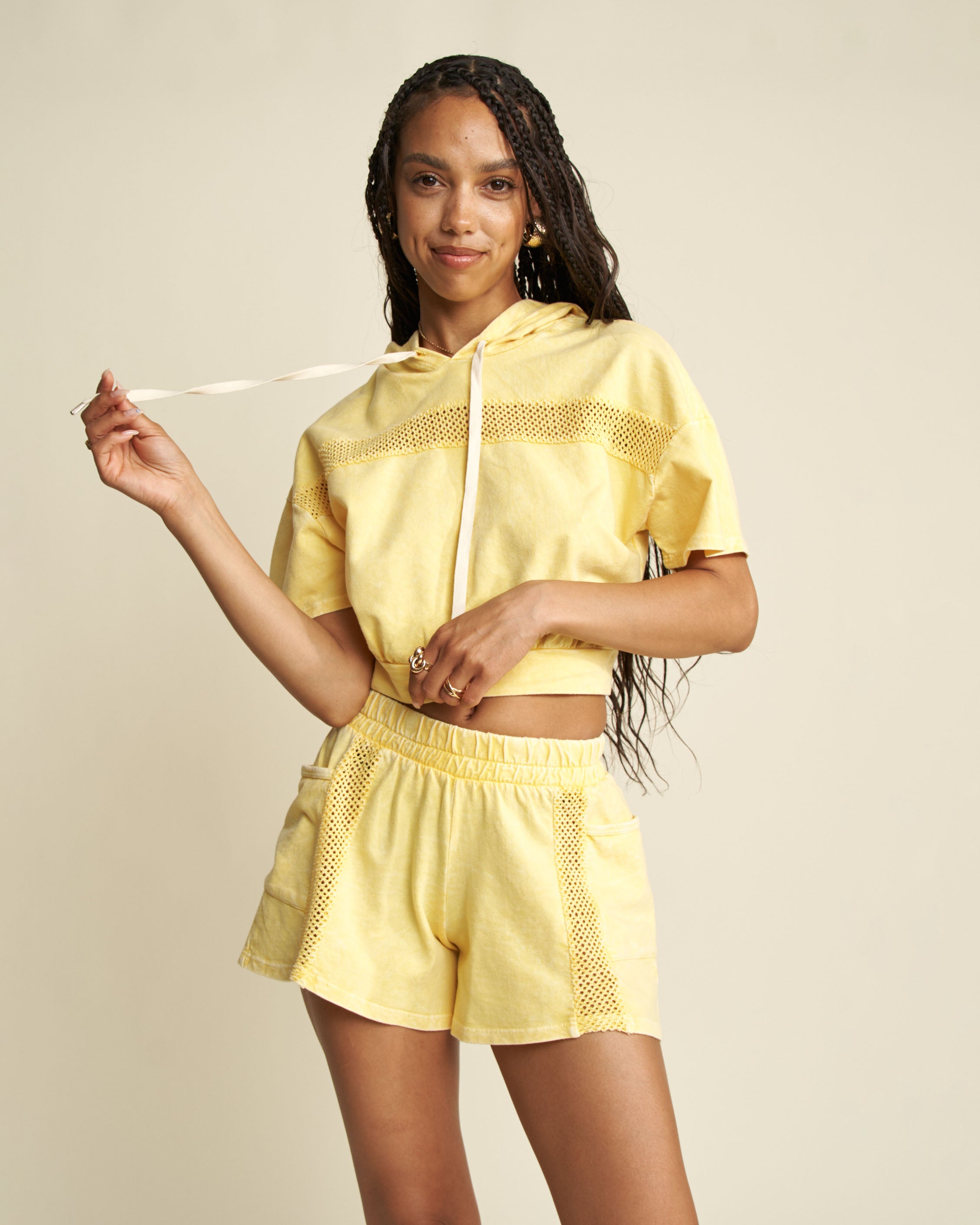 FISHNET 2-PC LOUNGE SET - PINEAPPLE