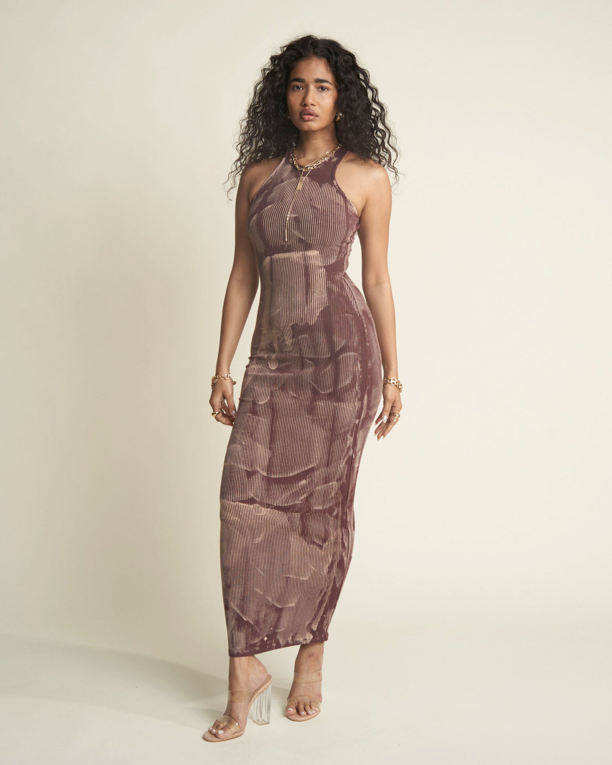 HAND WASH MAXI TANK DRESS - CHOCOLATE