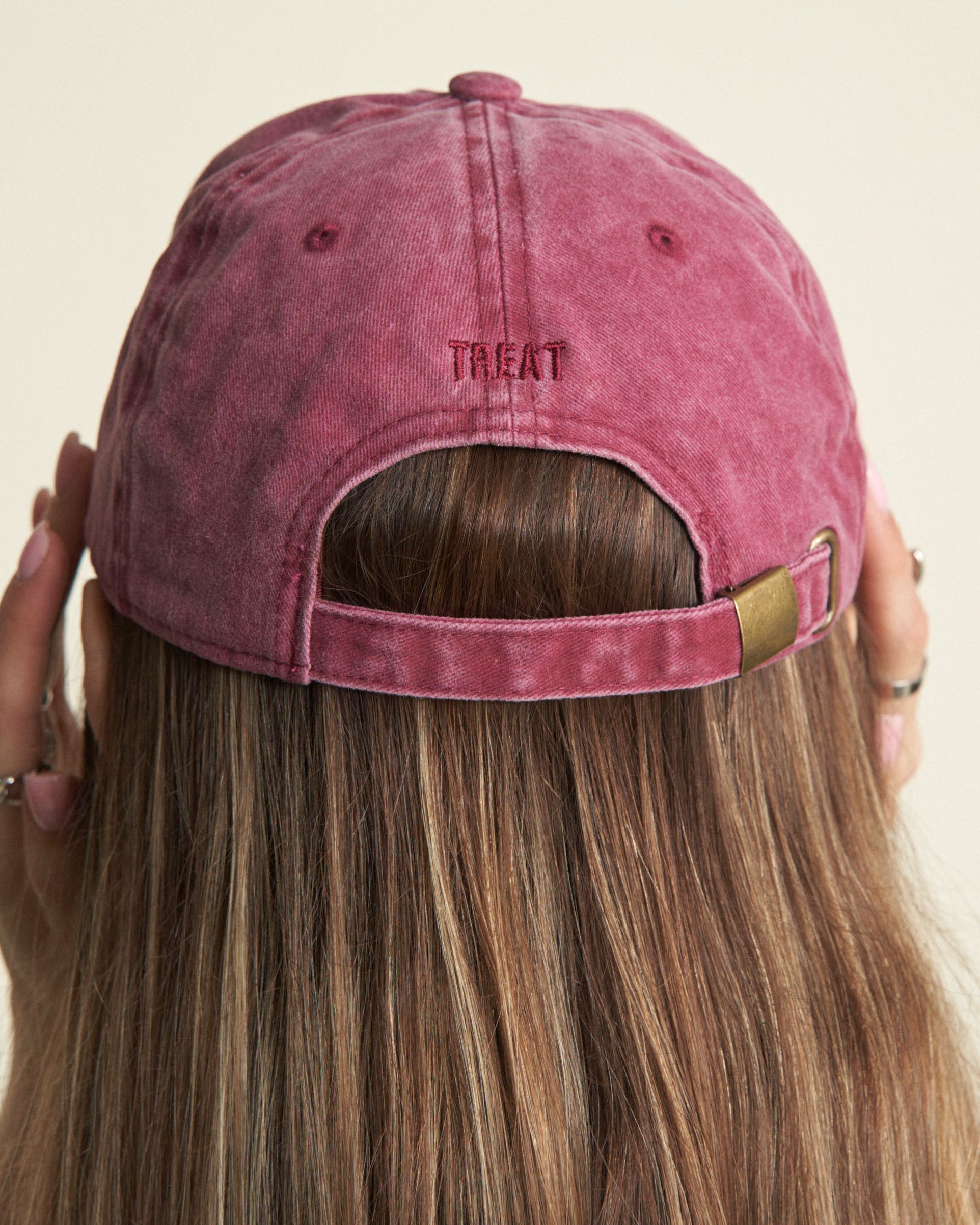 WASHED LOGO CAP - BURGUNDY