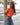 CROPPED POCKET HOODIE - DEEP ORANGE